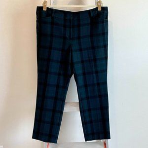 Blue/black LOFT Plus Julie skinny ankle pants